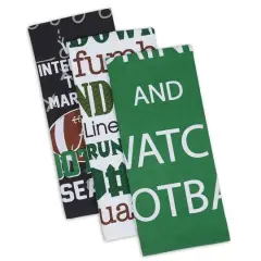 DII&reg; Everything Football Dishtowels, 3ct.