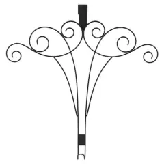 Haute Decor 18" Black Scrollwork Wreath Hanger