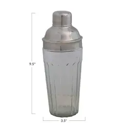 Hello Honey&reg; Clear Glass Cocktail Shaker with Stainless Steel Lid