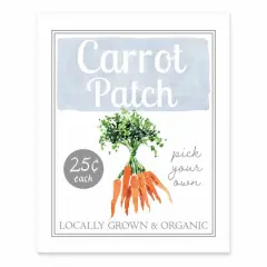 Carrot Patch Sign Easel Back 8" x 10" Tabletop Canvas