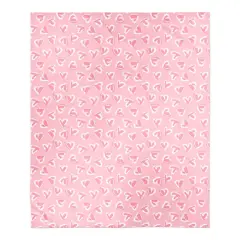 Pink Cute Hearts Sherpa Fleece Throw Blanket