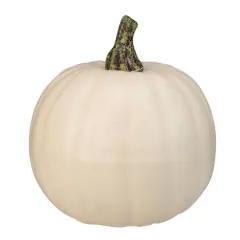 8.5" Cream Pumpkin Tabletop D&eacute;cor