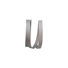 JAM Paper 7/8" x 100yd. Soliterra Taffeta Ribbon Silver