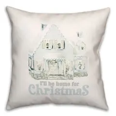 Home For Christmas Throw Pillow