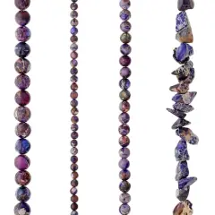 Dark Purple Jasper Semi-Precious Beads Value Pack by Bead Landing&trade;