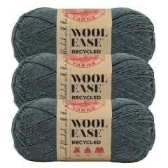 3 Pack Lion Brand&reg; Wool-Ease&reg; Recycled Solid Yarn Charcoal
