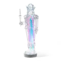 Glitzhome&reg; 18" Acrylic Lighted Tabletop Nutcracker Figurine