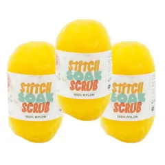 3 Pack Lion Brand&reg; Stitch Soak Scrub Yarn Cyber Yellow