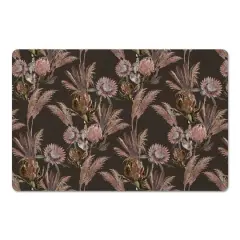 Protea Blooms Floor Mat Charcoal