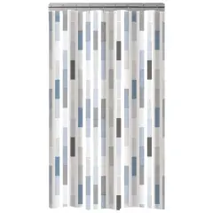Bath Bliss Staggered Design Shower Curtain