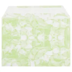 JAM Paper 5.063" x 7.188" Cello Sleeves with Self Adhesive Closures, 100ct. Green Lace
