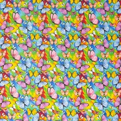 SINGER Rainbow Bright Butterflies Cotton Fabric