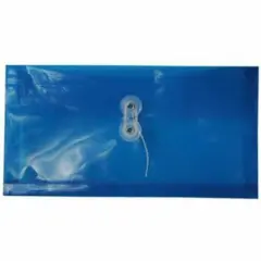JAM Paper No.10 Deep Blue Button String Booklet Envelopes, 24ct.