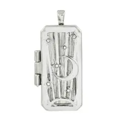 Silver Celestial Rectangle Locket by Bead Landing&trade;