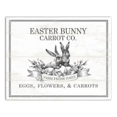 Easter Bunny Carrot Farm 1 11" x 14" Canvas Wall Art