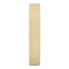 Quatrefoils Indoor/Outdoor Table Runner Yellow