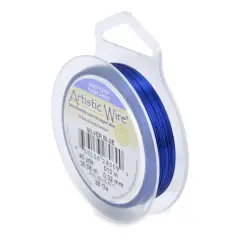 Artistic Wire&reg; 28 Gauge Silver Plated Tarnish Resistant Colored Copper Craft Wire, 40yd. Silver Blue
