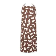 DII&reg; Cat Print Chef Apron Brown