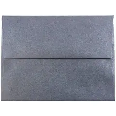 JAM Paper 4.375" x 5.75" Metallic Invitation Envelopes, 50ct. Anthracite Stardream