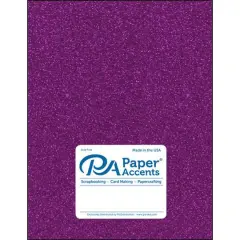PA Paper&trade; Accents 8.5" x 11" 85lb. Glitter Cardstock, 5 Sheets Purple