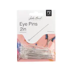 John Bead 2" Silver Eye Pins, 72ct.