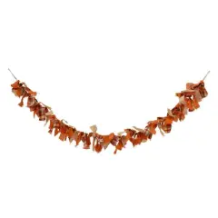 Glitzhome&reg; 6ft. Fall Plaid Fabric Garland