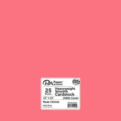 PA Paper&trade; Accents Smooth 12"x 12" Heavyweight Cardstock, 25 Sheets Rose Chintz