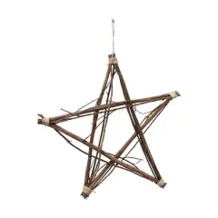 Hello Honey&reg; Handmade Twig & Abaca Rope Hanging Star