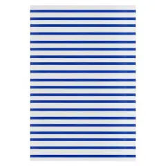 Blue & White Striped Rectangular Outdoor Area Rug, 4ft. x 6ft.