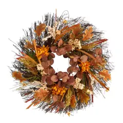 22" Autumn Dahlia & Berries Fall Wreath