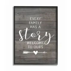 Stupell Industries Every Family Has A Story Wall Art in Black Frame