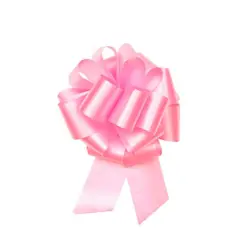 JAM Paper 2.5" Pink Satin Perfect Pull Bow Ribbon, 50ct.