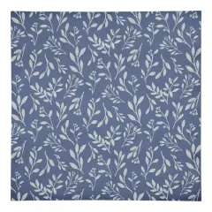 Delicate Floral Cotton Twill Napkin Navy
