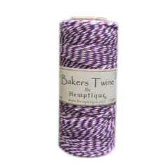 Hemptique&reg; Bakers Twine Spool Purple and White
