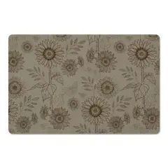 Sunflower Icons Floor Mat Brown