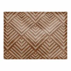 Watercolor Diamond Cotton Twill Placemat Rust