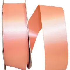 JAM Paper 1.5"x 50yd. Double Face Satin Ribbon Peach