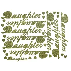 JAM Paper Daughter Gold Standard Script Stickers