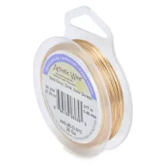 Artistic Wire&reg; 26 Gauge Silver Plated Gold Colored Copper Wire