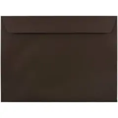 JAM Paper 9.5" x 12.62" Chocolate Brown Premium Booklet Envelopes