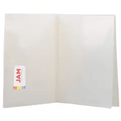 JAM Paper Heavy Duty Plastic High Pocket Organizer Ivory