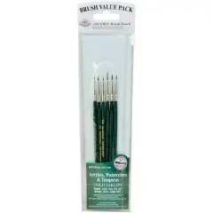 Royal Langnickel Gold Taklon Brush Value Pack Set