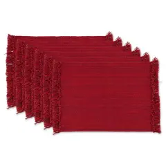 DII&reg; Variegated Redwood Fringe Placemats, 6ct.