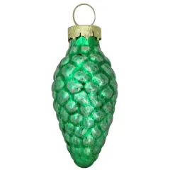Whitehurst 56ct. 2" Matte Green Glass Pinecone Ornaments