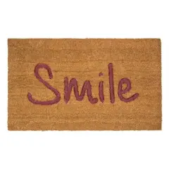 Natural Coir Smile Doormat