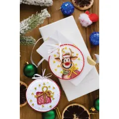 Abris Art Christmas Guest Bead Embroidery Decoration Kit