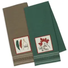 DII&reg; Falling In Fall Embroidered Dishtowel Set