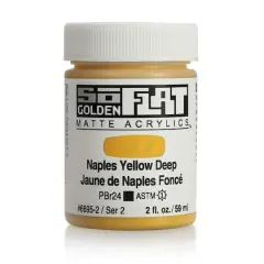 Golden&reg; 2oz. SoFlat Matte Acrylic Paint Naples Yellow Deep