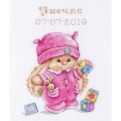 Alisa Rabbit Mi Baby Girl Cross Stitch Kit