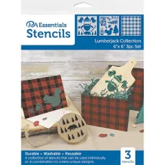PA Essentials Lumberjack Collection Stencil Set
